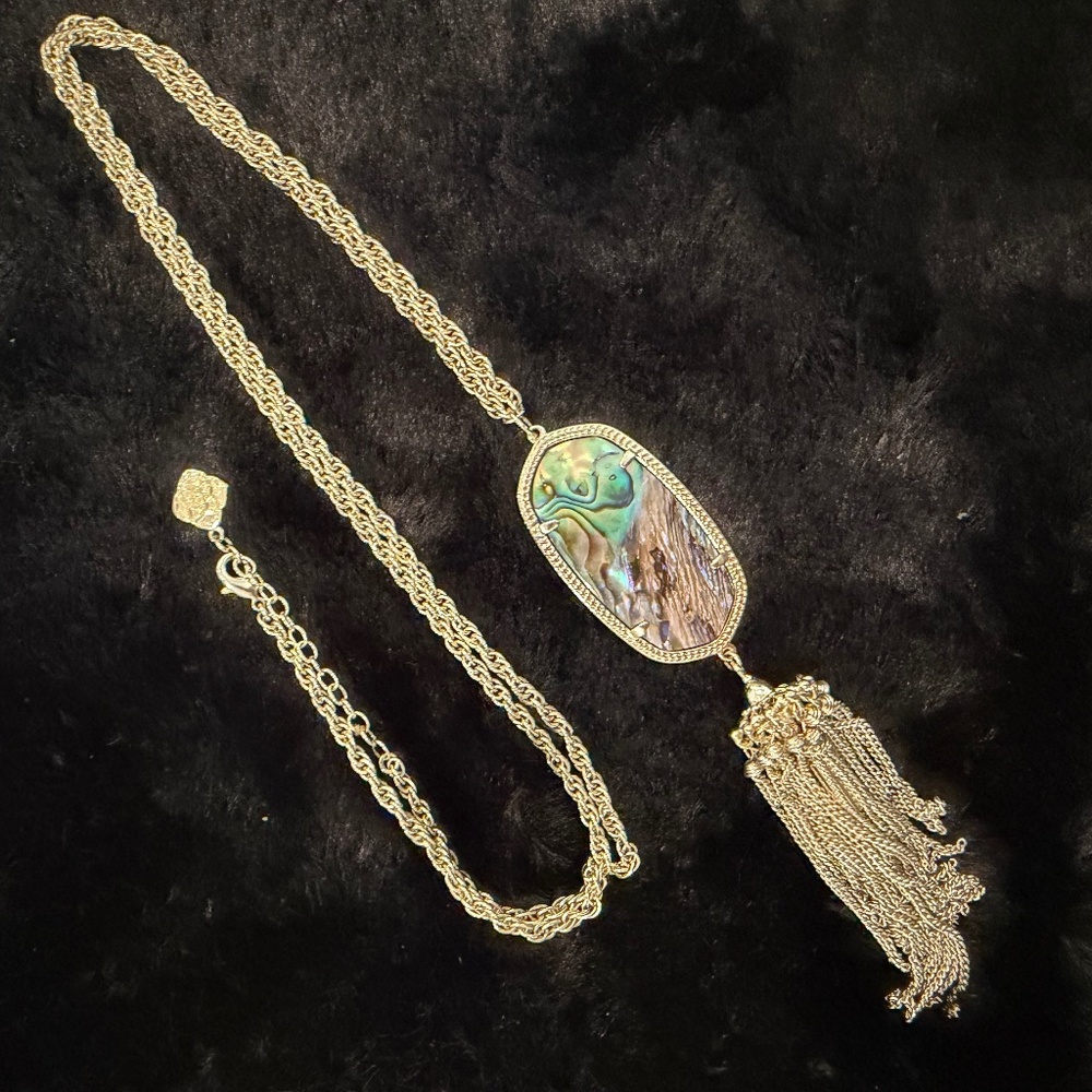 Kendra Scott Mother of Pearl Tassel Necklace